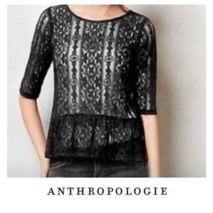Anthropologie made in San Francisco black lace top